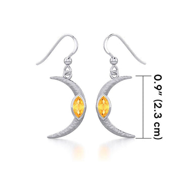 A Glimpse of the Crescent Moon's Beginning ~ Silver Jewelry Earrings TER1953 - Jewelry